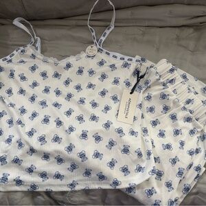 Aéropostale Blue Bear Print PJ Set